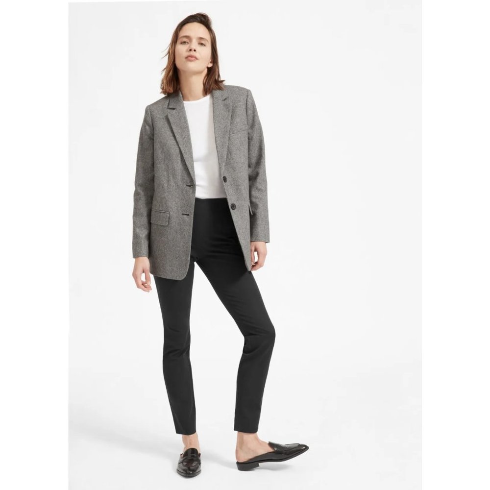 Everlane ‘The Work Pant’ The Side-Zip Stretch Cotton Pants in Black Sz. 4
